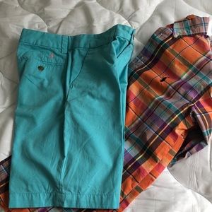 Boys polo long sleeve shirt and shorts